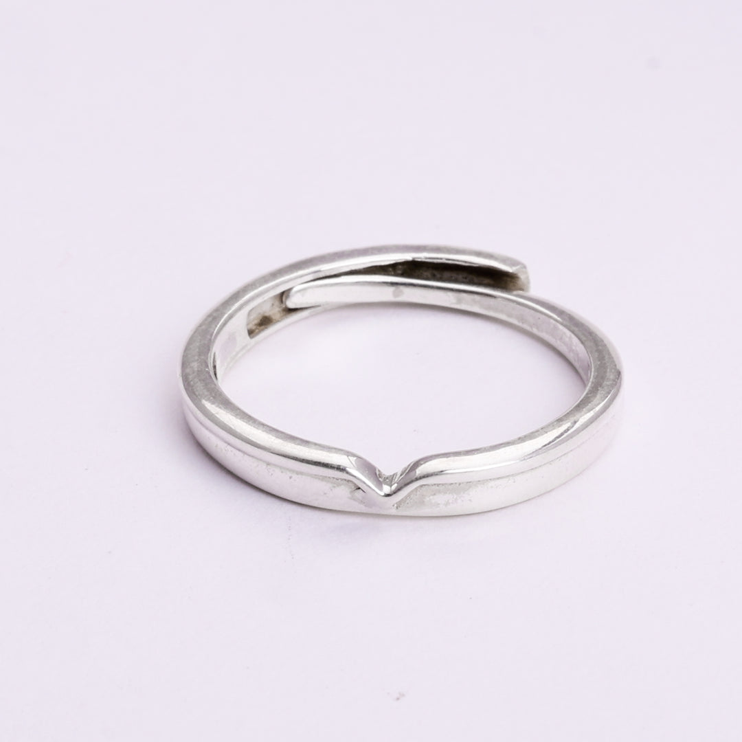 925 Sterling Silver Adjustable Open Band Ring for Women | Minimalist Jewelry