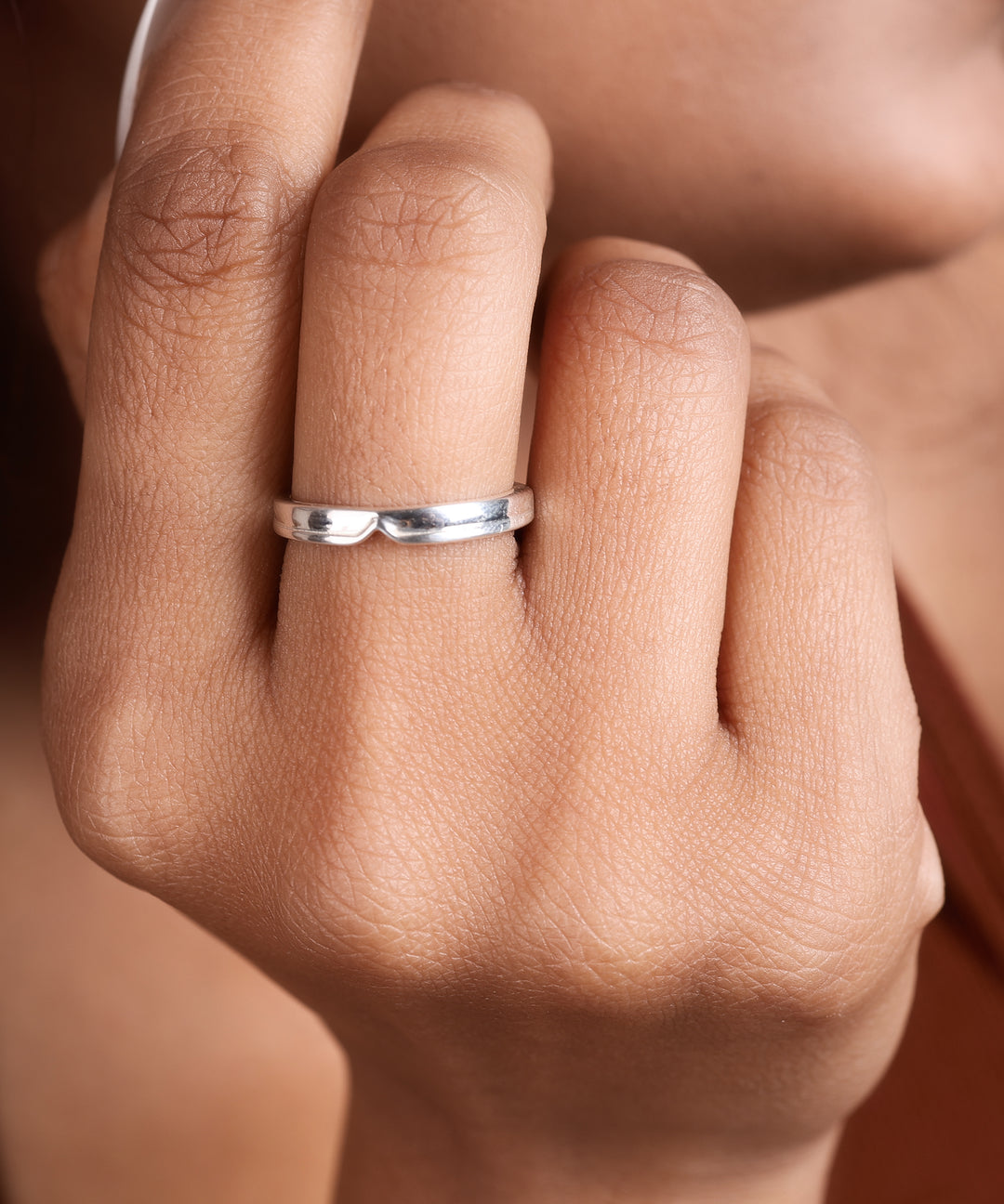 925 Sterling Silver Adjustable Open Band Ring for Women | Minimalist Jewelry