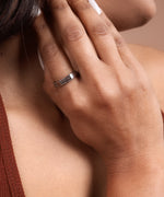 将图像加载到图库查看器中， Sterling Silver Triple Stripe Wave Ring | Daily Wear Band
