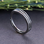 将图像加载到图库查看器中， Sterling Silver Triple Stripe Wave Ring | Daily Wear Band
