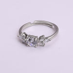 Load image into Gallery viewer, 925 Sterling Silver Solitaire Cluster Adjustable Ring for Women
