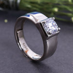 Load image into Gallery viewer, 925 Sterling Silver Solitaire Engagement Ring for Men | Adjustable
