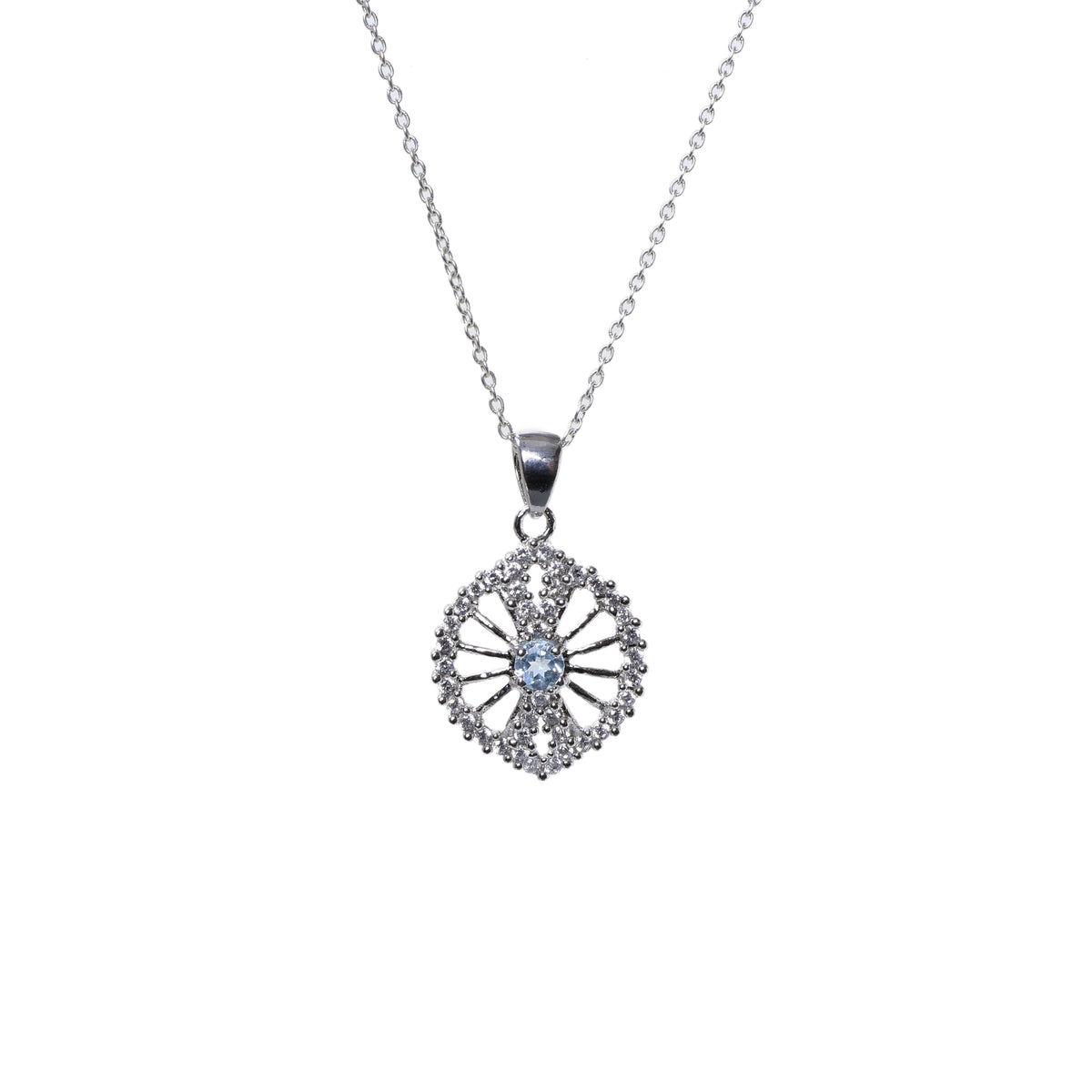 925 silver blue gemstone jewelry set | women's gift