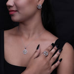 将图像加载到图库查看器中， 925 Silver Peridot Jewelry Set for Women | Gift for Her
