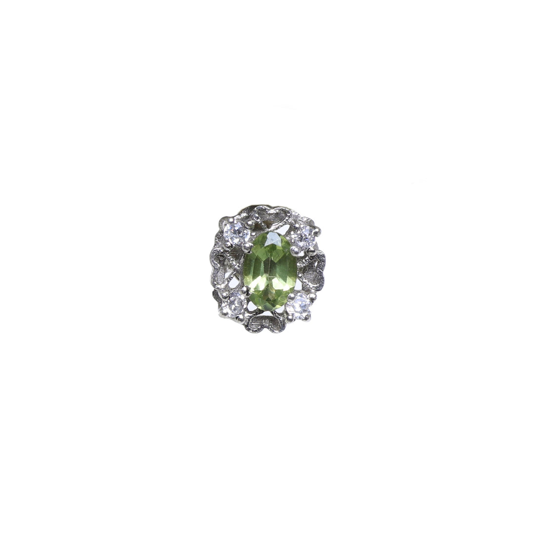 925 Silver Peridot Jewelry Set | Earrings & Necklace | Gift
