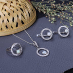 将图像加载到图库查看器中， 925 Silver Opal Jewelry Set for Women | Gift for Her
