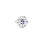 将图像加载到图库查看器中， 925 Silver Amethyst Jewelry Set | Stud Earrings, Pendant, Ring
