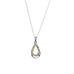 将图像加载到图库查看器中， 925 Silver Teardrop Earrings &amp; Pendant Set | Yellow Gemstone
