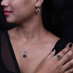 将图像加载到图库查看器中， 925 Silver Blue Gemstone Jewelry Set for Women | Gift Idea
