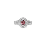 Load image into Gallery viewer, Silver Ruby Jewelry Set | Earrings, Necklace, Ring | Gift
