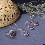 将图像加载到图库查看器中， 925 Silver Ruby Jewelry Set | Earrings, Necklace &amp; Ring for Women
