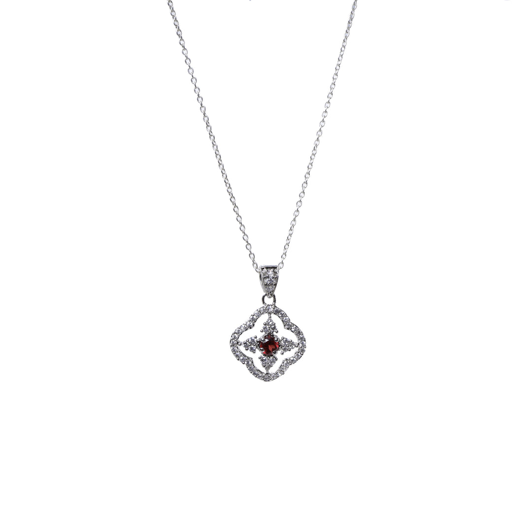 925 Silver Red Gemstone Jewelry Set for Women | Gift