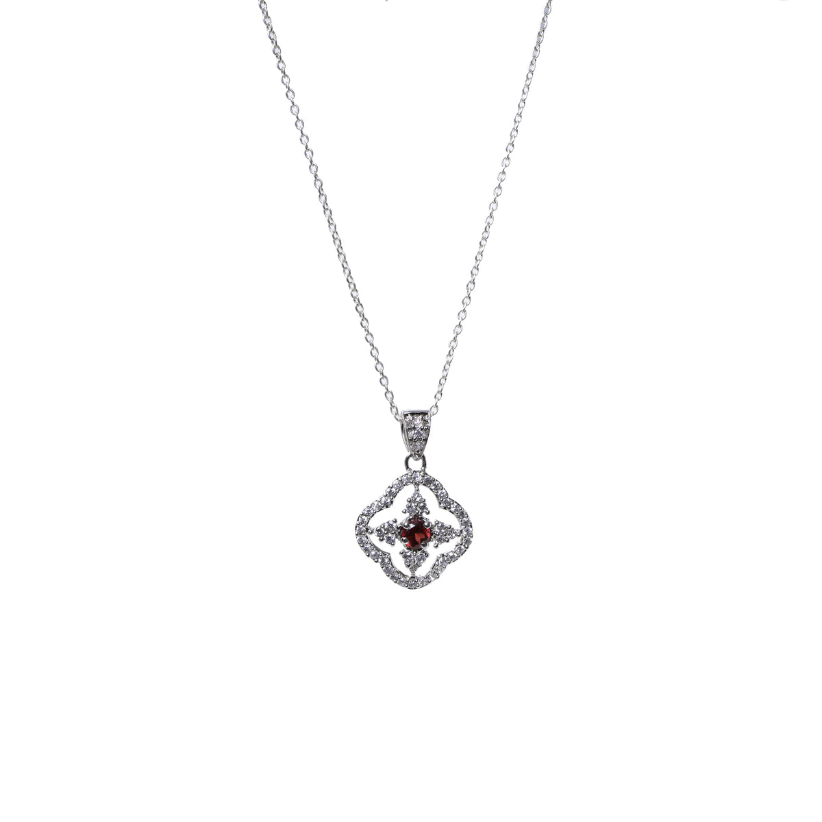 925 silver red gemstone jewelry set for women | gift