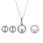 将图像加载到图库查看器中， 925 Silver Blue Gemstone Jewelry Set for Women | Gift Idea
