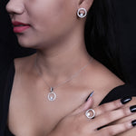 将图像加载到图库查看器中， 925 Silver Blue Gemstone Jewelry Set for Women | Gift Idea
