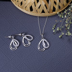 将图像加载到图库查看器中， 925 Silver Teardrop Earrings &amp; Necklace Set | Gift for Her
