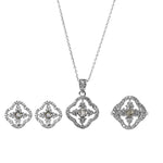 将图像加载到图库查看器中， 925 Silver Cubic Zirconia Jewelry Set | Women's Gift
