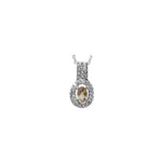 将图像加载到图库查看器中， Silver Citrine Jewelry Set | Earrings, Pendant, Ring for Women
