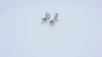 Load and play video in Gallery viewer, Pink Sapphire Stud Earrings in Sterling Silver | For Women
