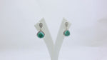 Load and play video in Gallery viewer, 925 Silver Teardrop Emerald Earrings | Dangle Earrings for Women
