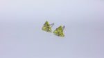 Load and play video in Gallery viewer, Yellow Trillion Cut Stud Earrings | gold plating Plated | Women&#39;s Jewelry
