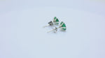 Load and play video in Gallery viewer, Emerald Stud Earrings in Silver for Women | Gemstone Jewelry
