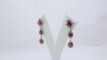 Load and play video in Gallery viewer, 925 Silver Red Gemstone Dangle Earrings | For Women | Gift
